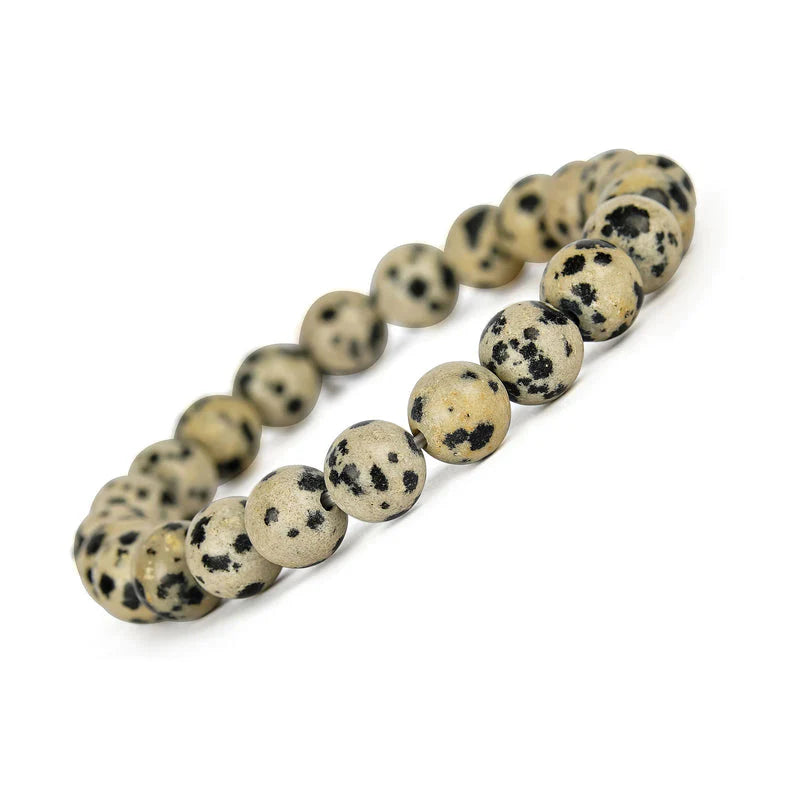 Dalmatian Jasper Bracelet - Helps in Joy, Positivity, and Emotional Balance - Suitable for Unisex